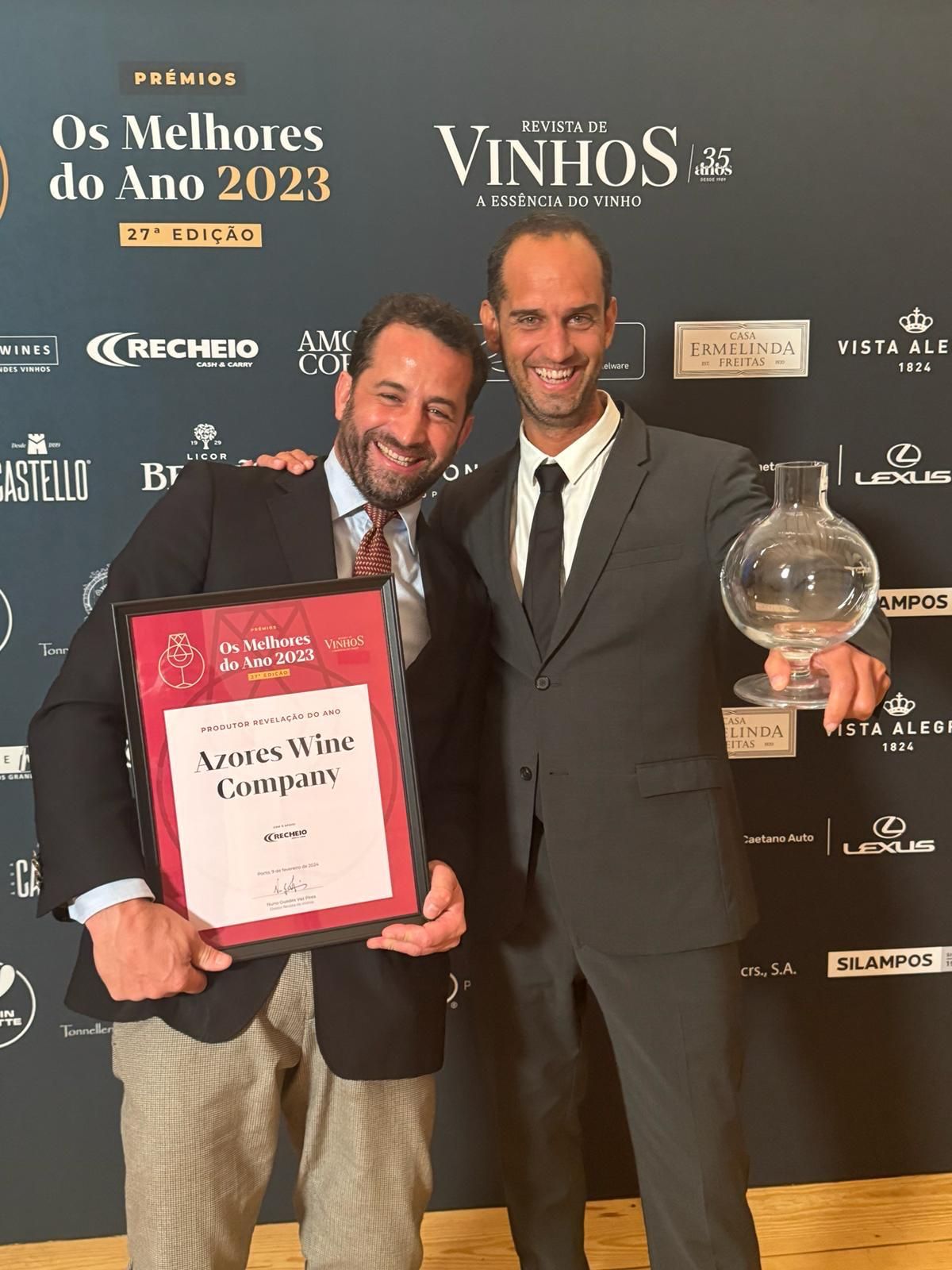 Azores Wine Company, António Maçanita e Filipe Rocha com o Prémio Produtor Revelação do Ano
